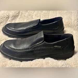 Mephisto Men's Mobils Ewald Black Pebbled Leather Slip-On Loafers